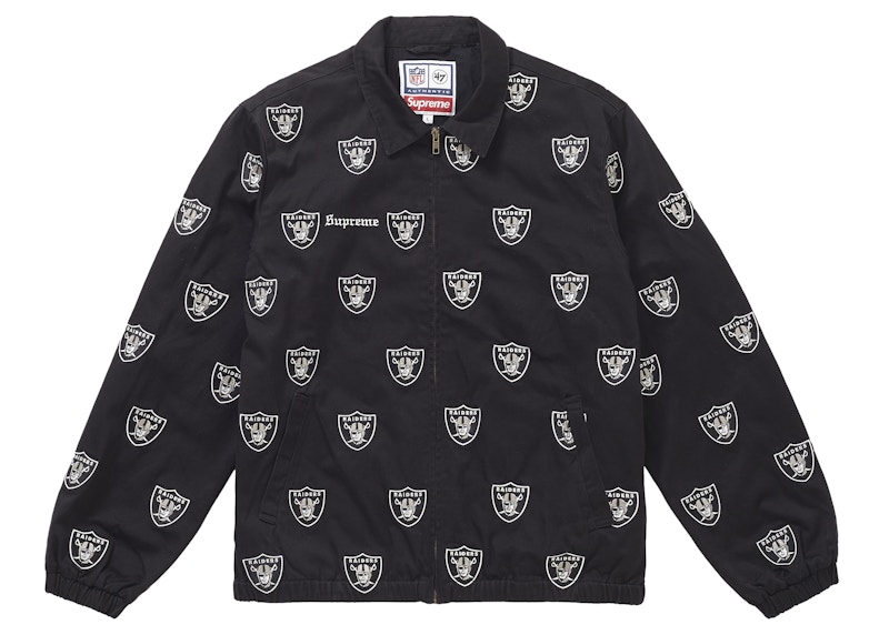 Supreme NFL x Raiders x '47 Embroidered Harrington Jacket Khaki