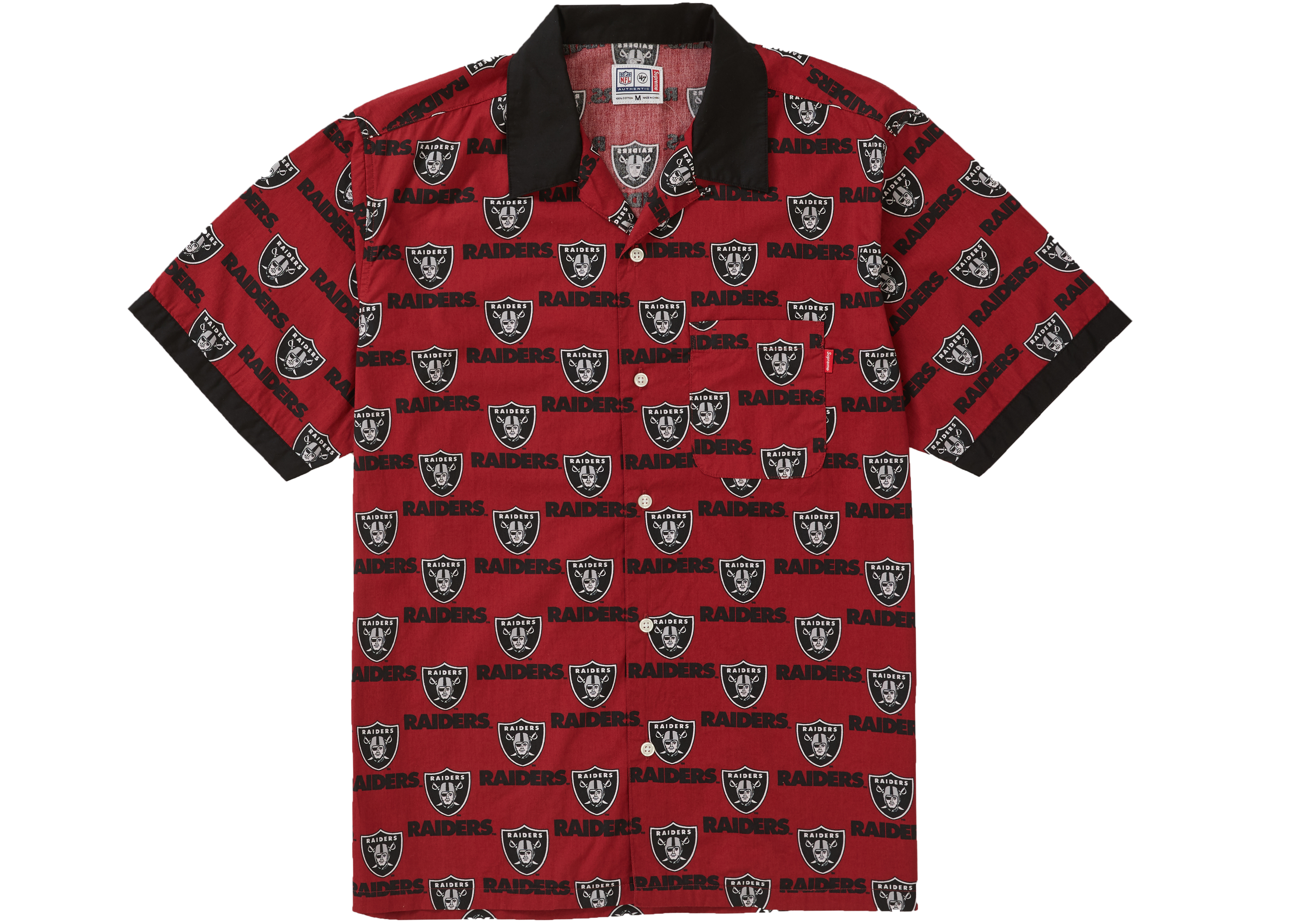 Supreme NFL x Raiders x '47 S/S Shirt Light Burgundy