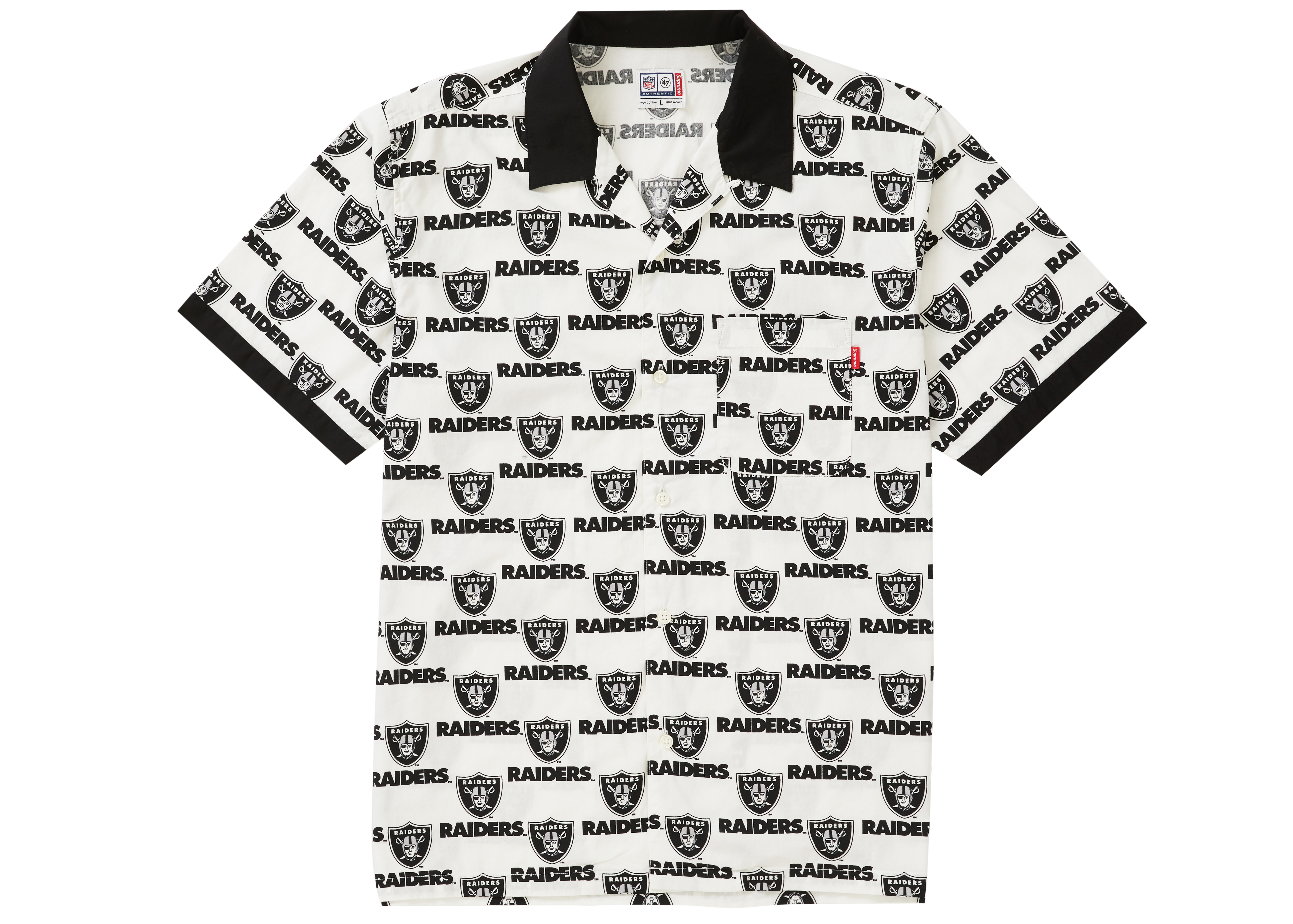Supreme NFL x Raiders x '47 S/S Shirt White Men's - SS19 - US
