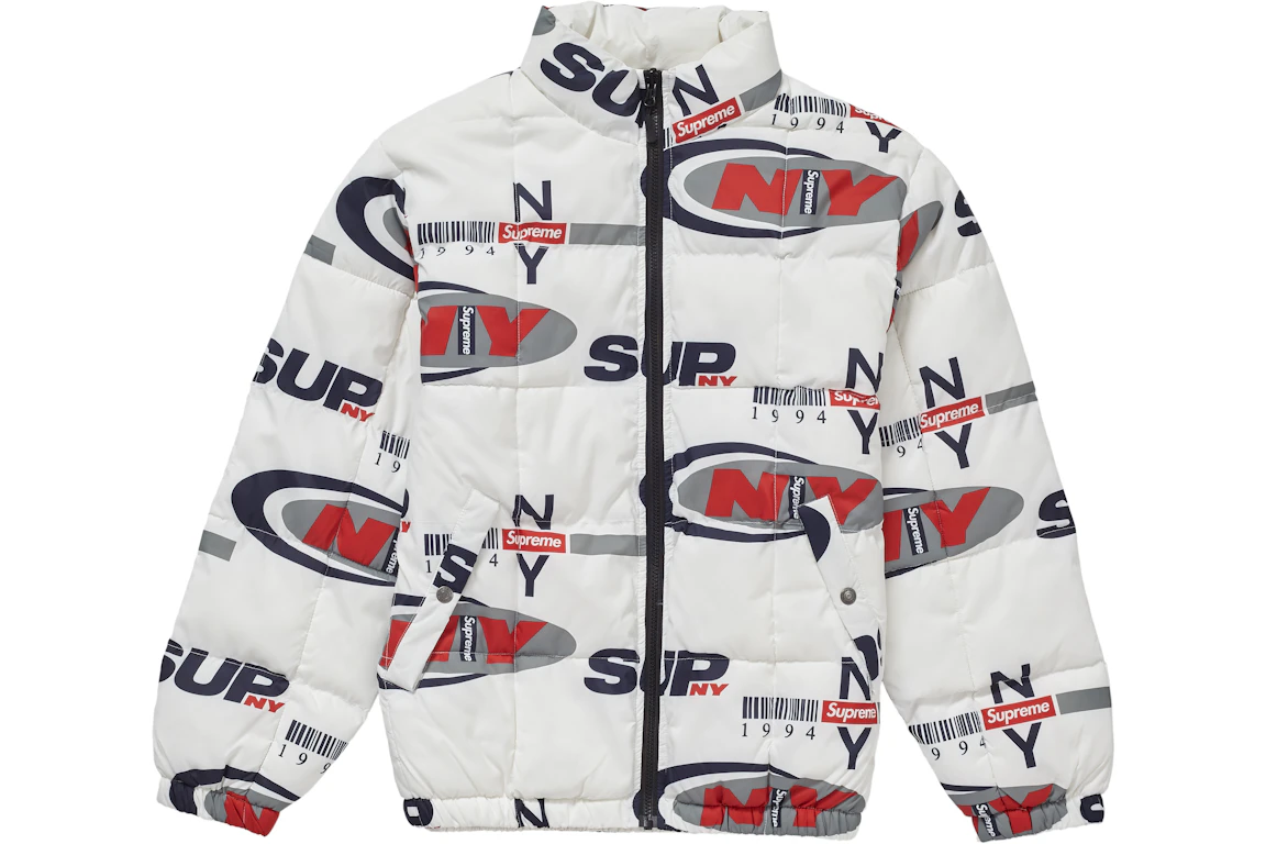 Supreme Supreme NY Reversible Puffy Jacket White