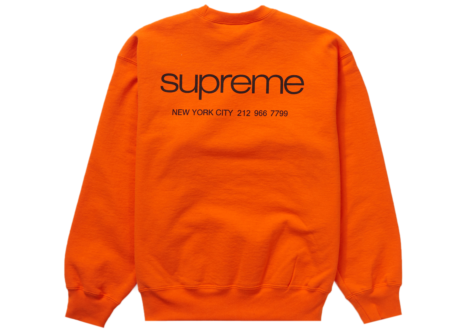 Supreme NYC Crewneck Dark Orange