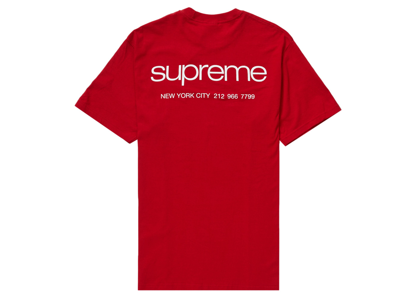 Supreme NYC Tee Red Men's - FW23 - US