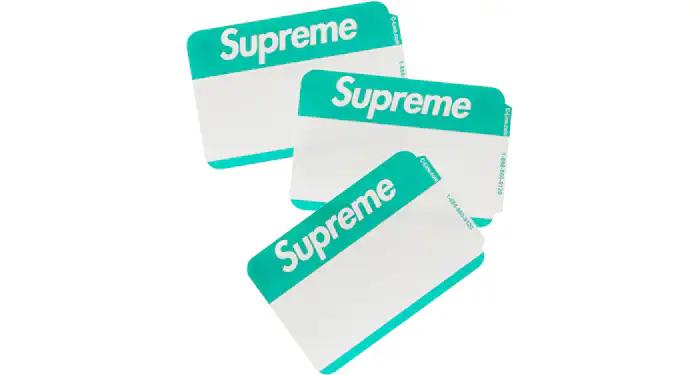 Supreme Name Badge Stickers (Pack of 100) Red - FW20 - CN