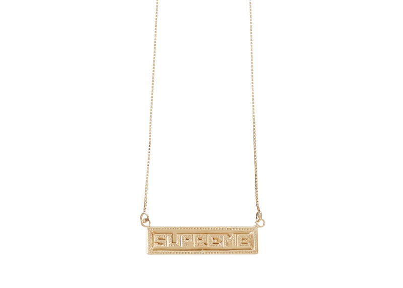 supreme name plate k pendant ネックレス