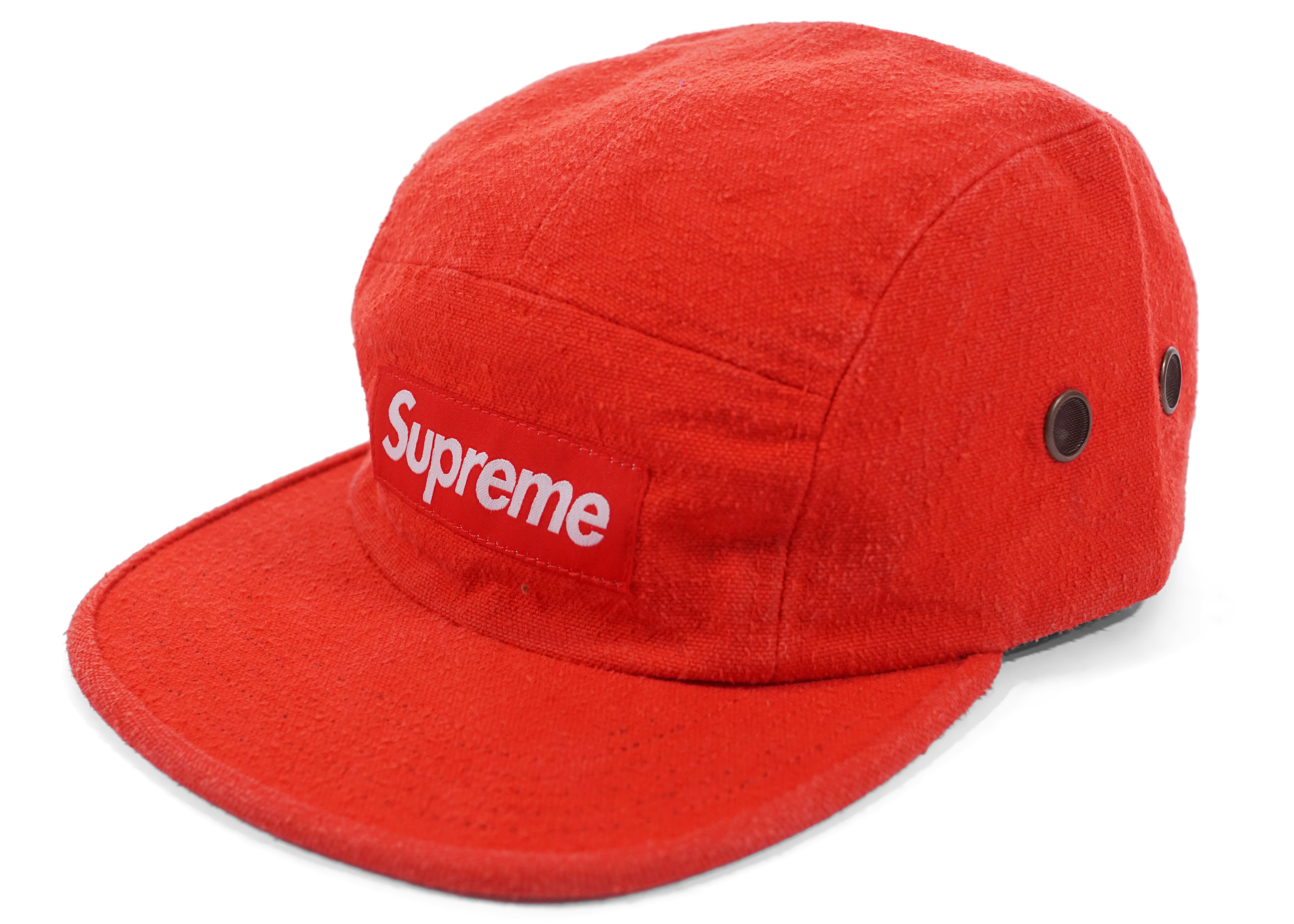 Supreme Napped Canvas Camp Cap Red