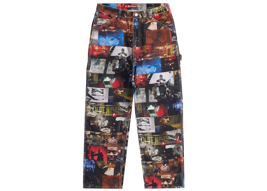 Pre-owned Supreme Nas And Dmx Collage Double Knee Denim Painter Pant Multicolor