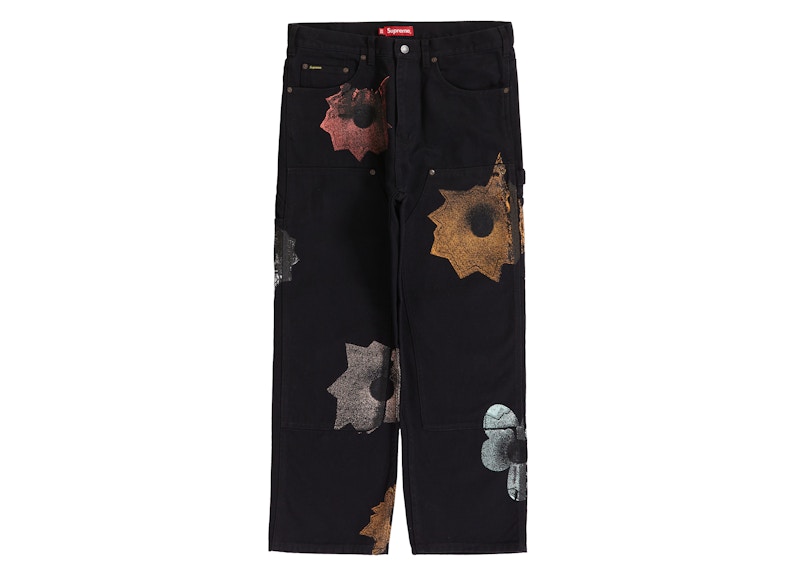 Supreme Nate Lowman Double Knee Painter Pant Black Men's - SS22 - US