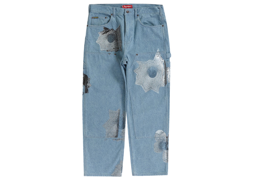 Pre-owned Supreme Nate Lowman Double Knee Painter Pant Denim