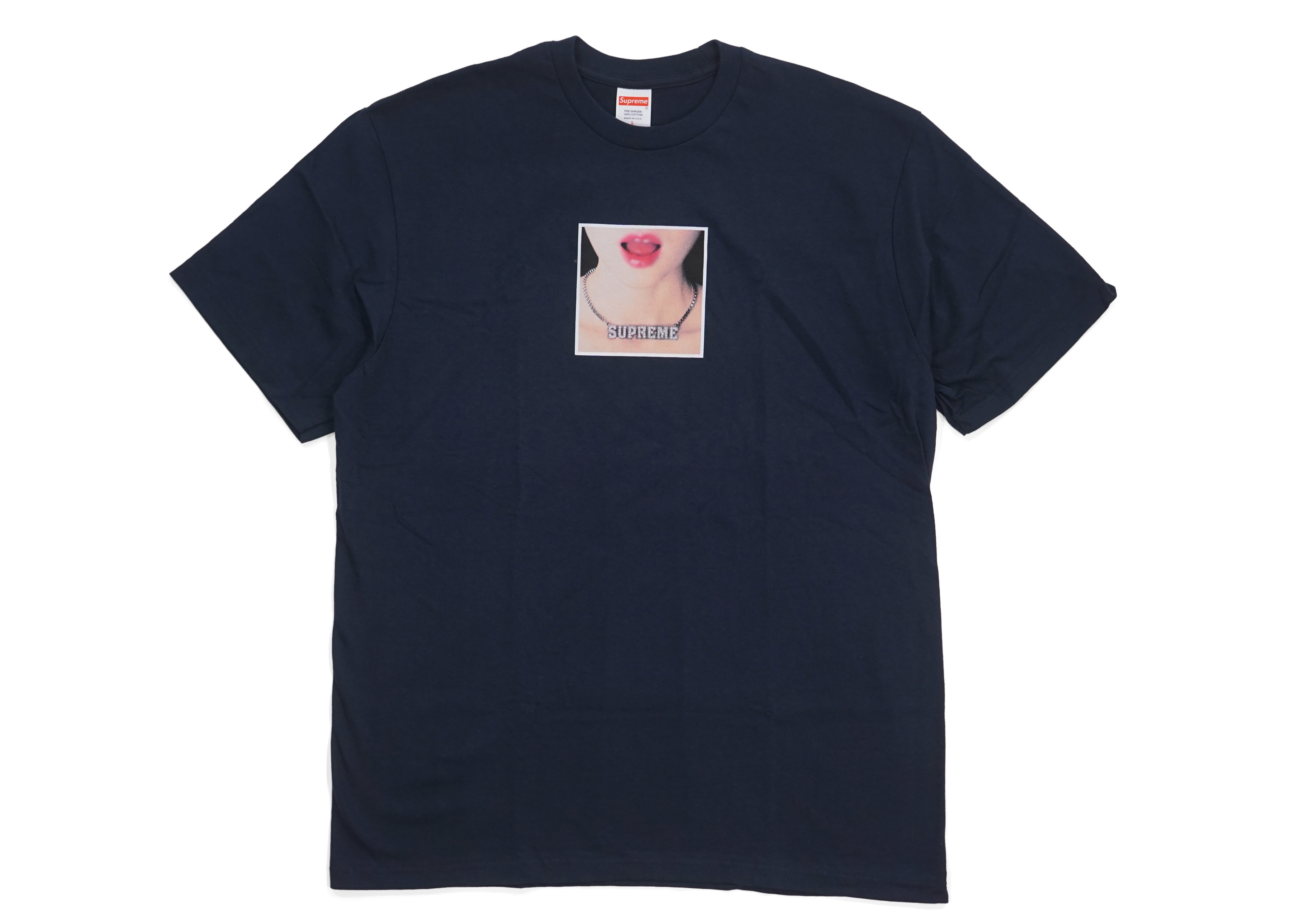 最安値在庫新品 18ss Supreme necklace Tee GREY L Tシャツ/カットソー(半袖/袖なし)