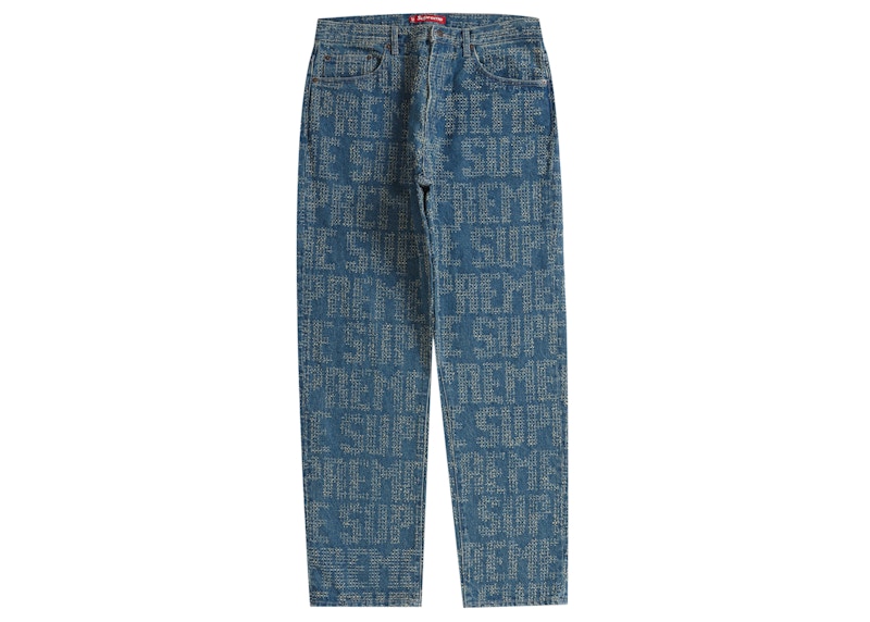 販売正本 Supreme Needle Punch Regular Jean Black デニム/ジーンズ