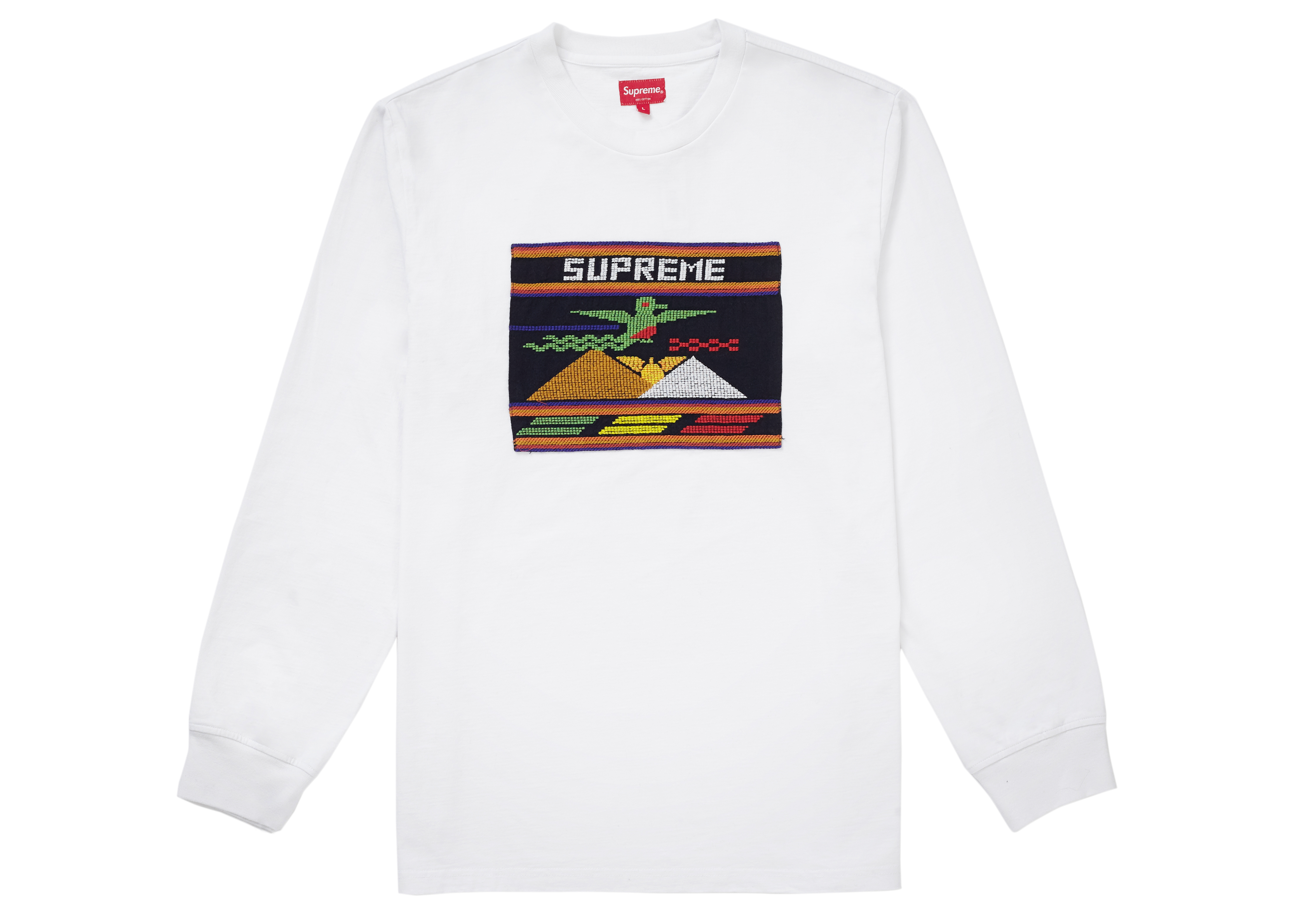 Supreme Needlepoint Patch L/S Top White