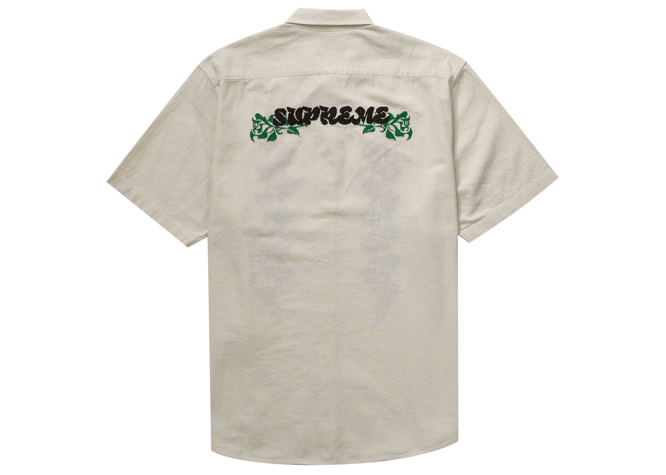 Supreme Needlepoint S/S Shirt White Men's - SS23 - US