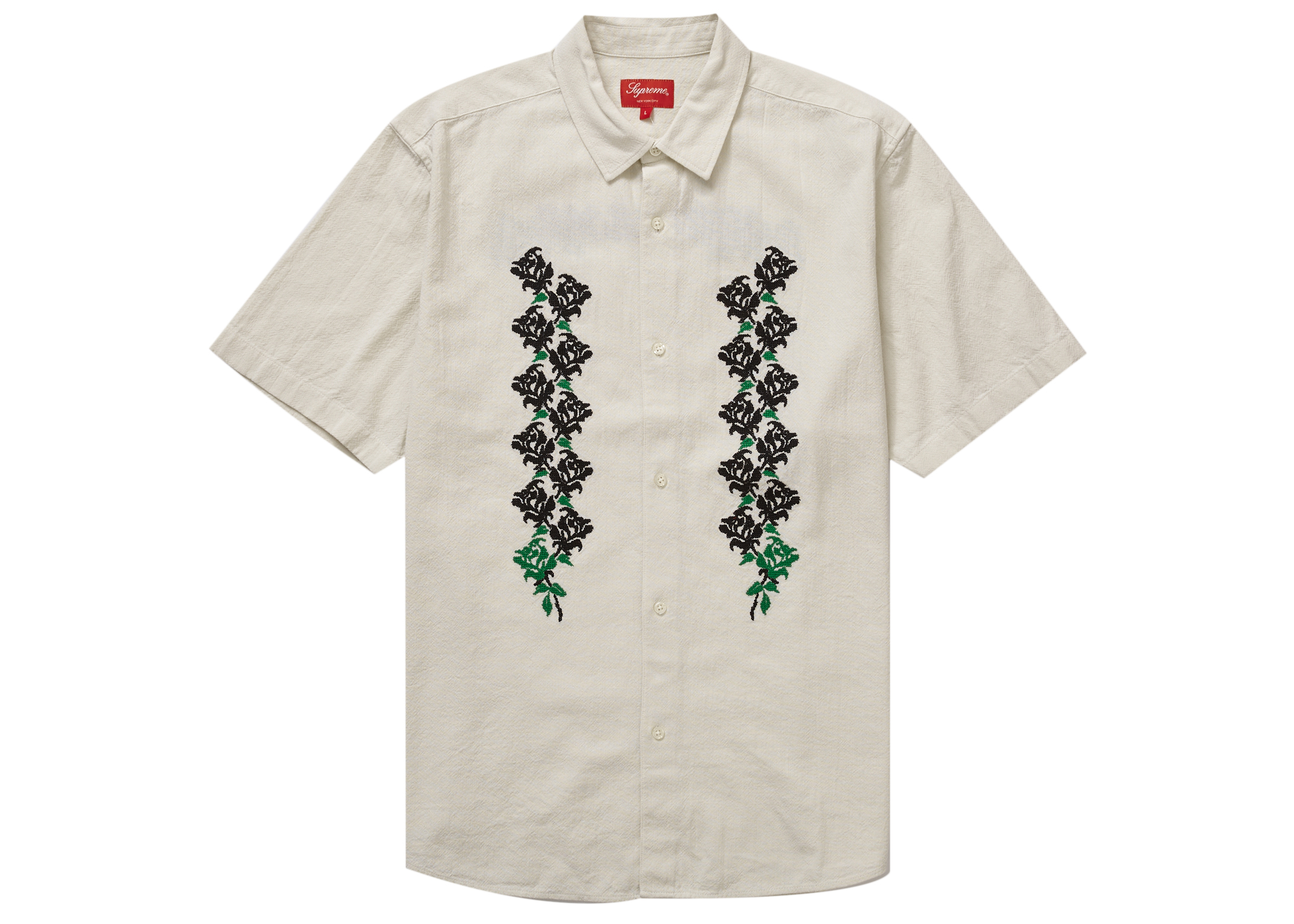 都内sup【L】supreme Needlepoint S/S Shirt