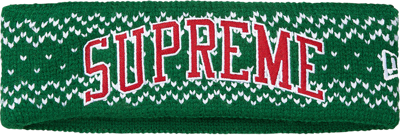 SUPREME New Era® Sequin Arc Logo Headband & Big Logo