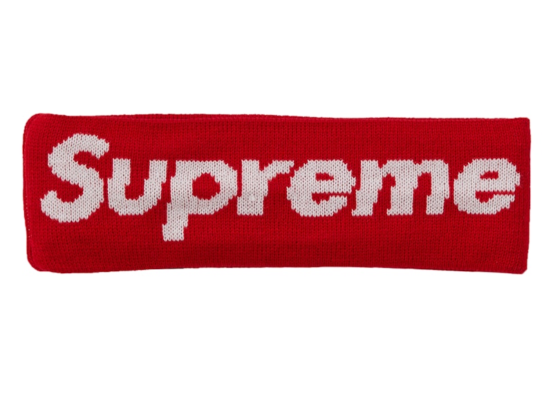 Supreme New Era Big Logo Headband (FW18) Red