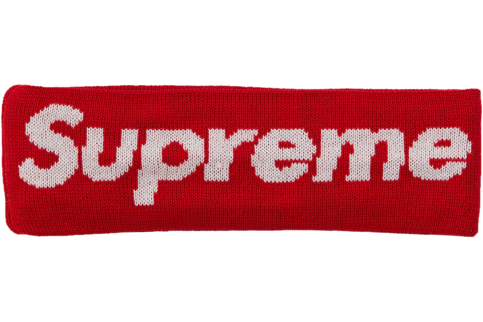 Supreme New Era Big Logo Headband (FW18) Red