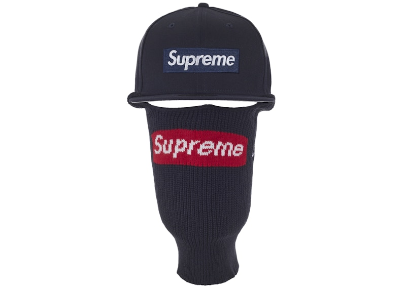 Supreme New Era Box Logo 59Fifty Balaclava Cap Navy - FW25 - US