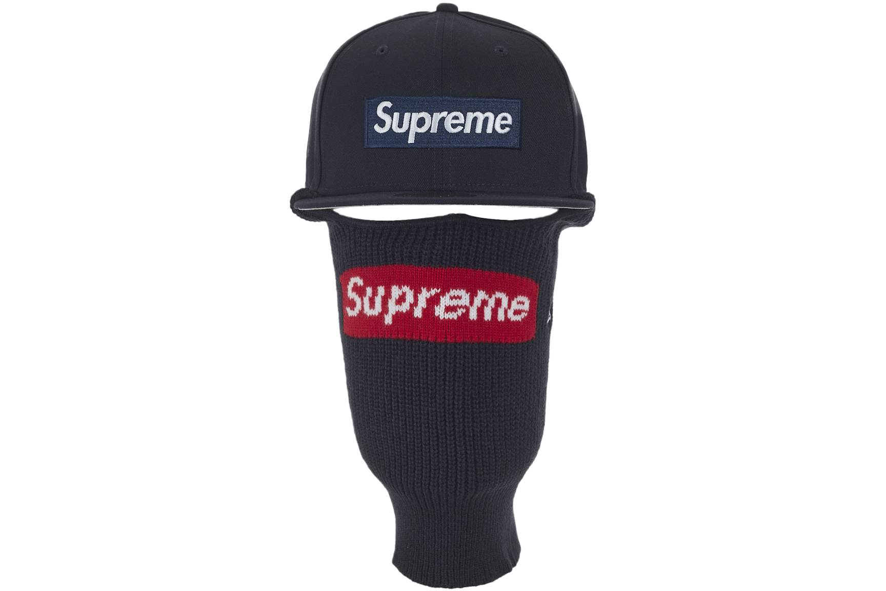 Supreme New Era Box Logo 59Fifty Balaclava Cap Navy - FW25 - US