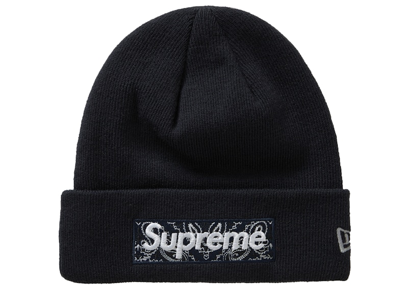 Supreme New Era Box Logo Beanie Black 黒 - ニット帽/ビーニー