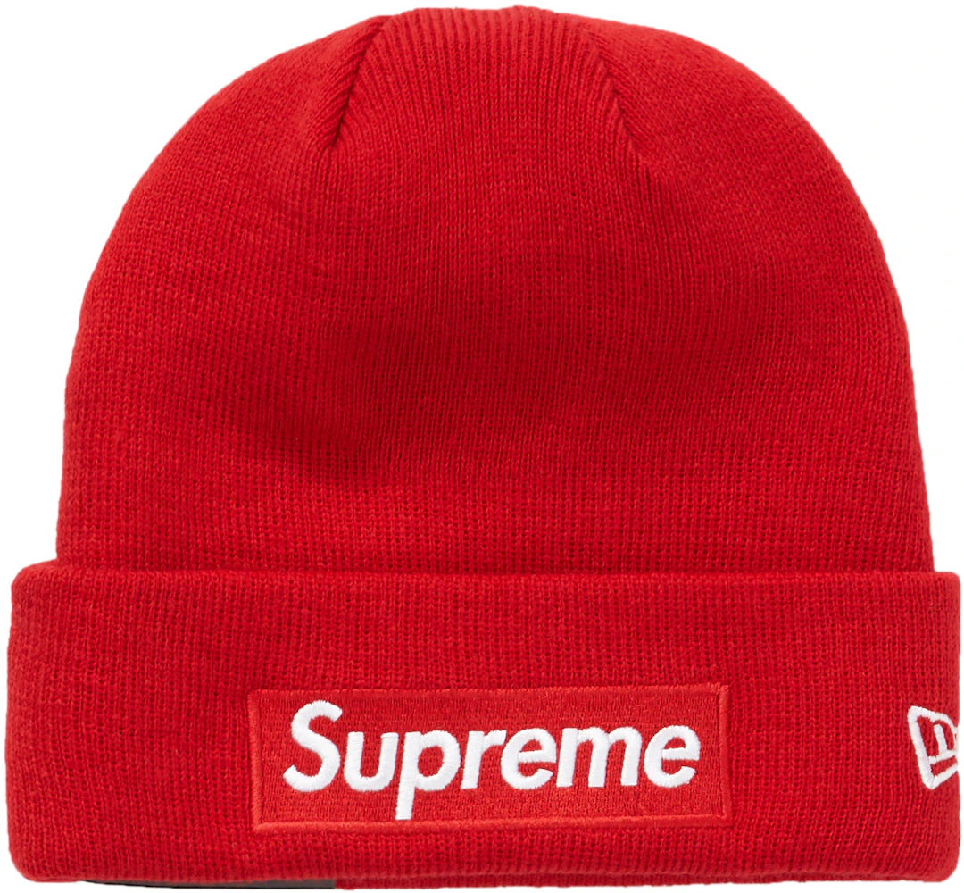 New with tags Supreme Beanie White & Red Box Logo Winter Cap Hat by New Era