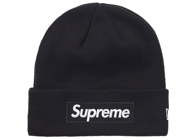 Supreme New Era Box Logo Beanie Black - ニット帽/ビーニー