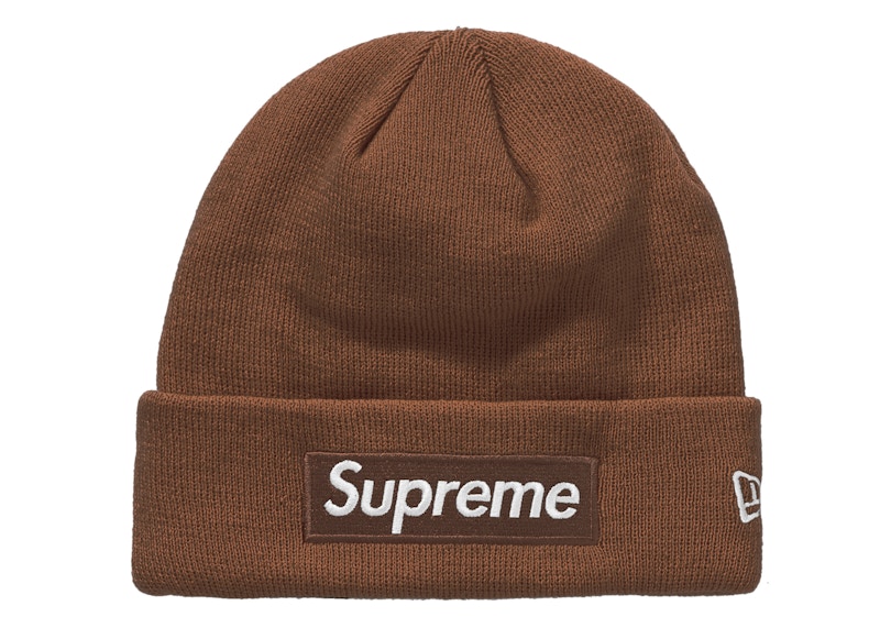 Supreme New Era Box Logo Beanie Brownファッション小物 - 帽子