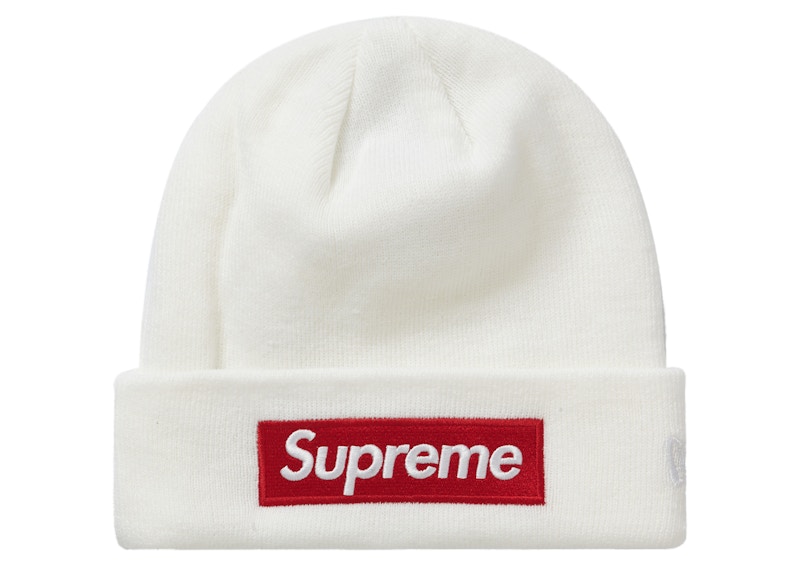 Supreme New Era Box Logo Beanie White - ニット帽/ビーニー