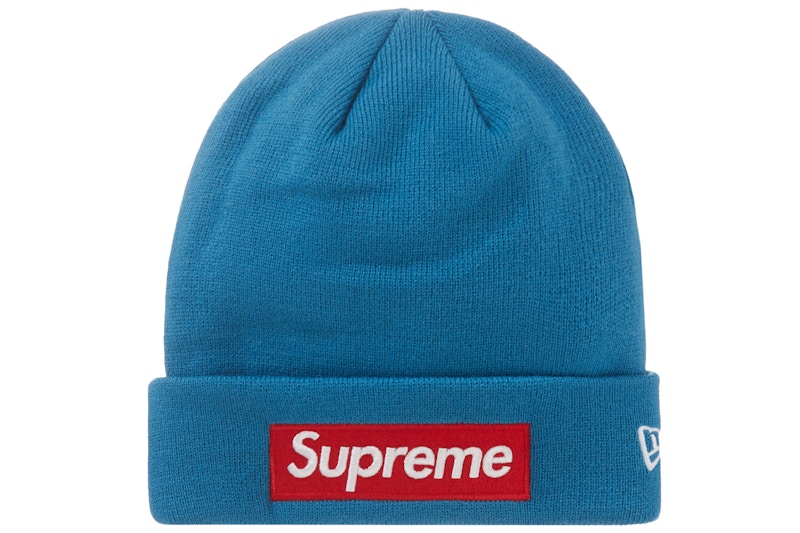 supreme new era box logo beanie blueボックスロゴビーニーブルー