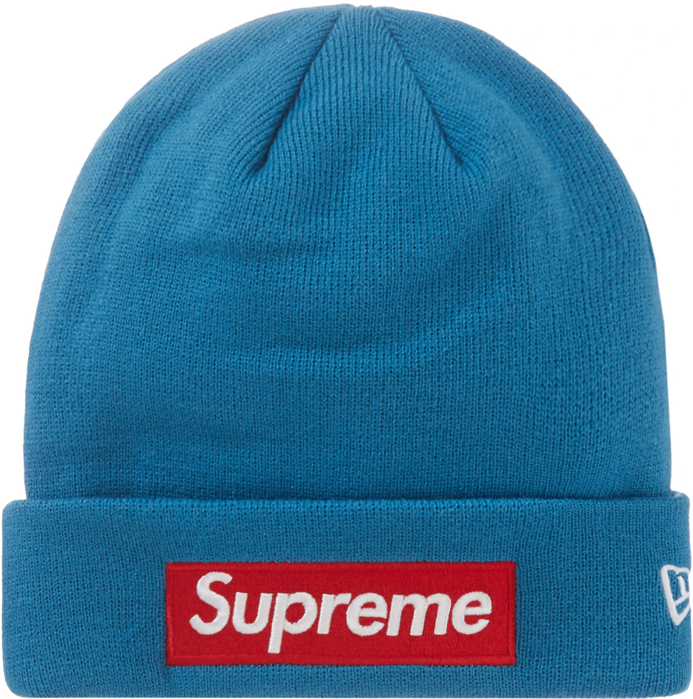 Supreme X New Era Box Logo Beanie - Blue