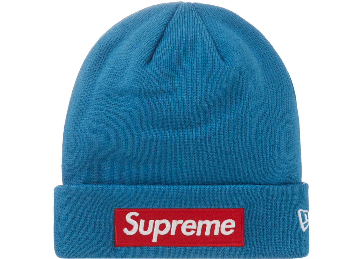 Brown and blue supreme beanie Clearance