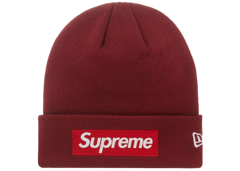 Supreme New Era Box Logo Beanie Cardinal-connectedremag.com