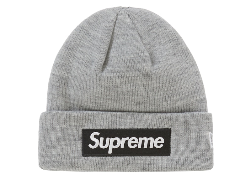 Supreme New Era Box Logo Beanie Grey