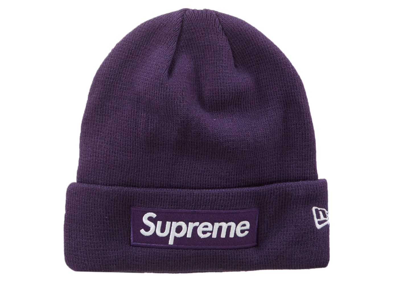 supreme New Era Box Logo Beanie 紫supreme