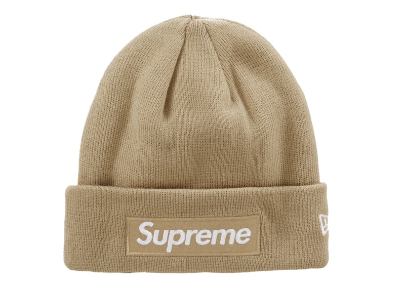 メンズ新品 Supreme New Era Box Logo Beanie サンド - ニット帽/ビーニー