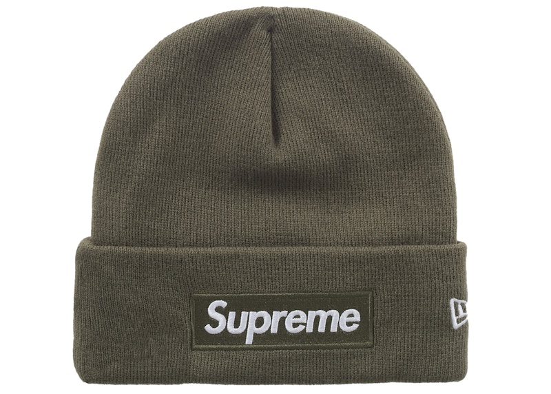 Supreme New Era Box Logo Beanie (FW25) Light Olive - FW25 - GB