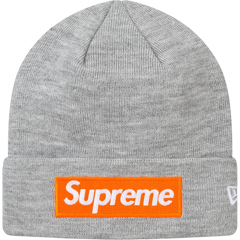 Supreme New Era Box Logo Beanie Grey