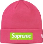 Supreme NYC Oval Logo Heather Grey/Red Beanie Winter Hat One Size
