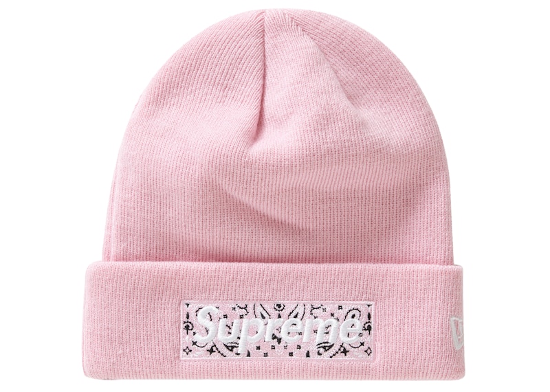 Supreme New Era Box Logo Beanie Pink | hartwellspremium.com