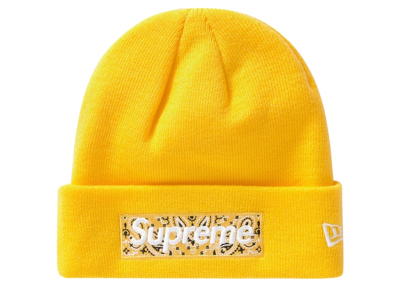 Supreme New Era Tonal Box Logo Beanie 黄色-