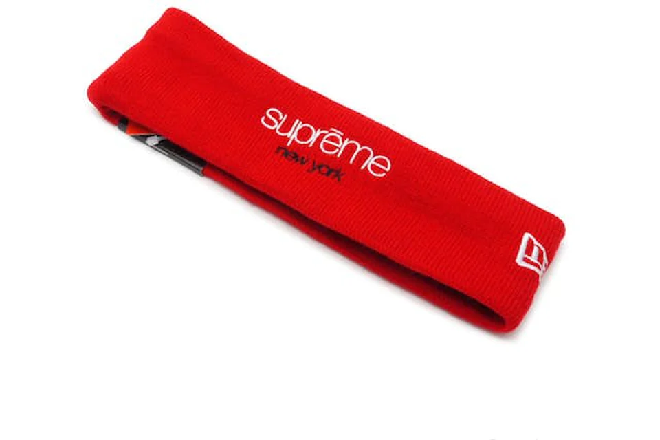 Supreme New Era Classic Logo Headband Red