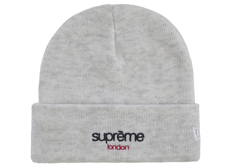 Supreme New Era Classic Logo Shop Beanie Ash Grey - FW25 - US