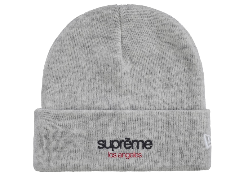 Supreme New Era Classic Logo Shop Beanie Heather Grey - FW25 - US