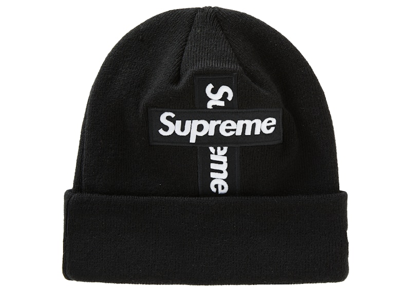 Supreme New Era Cross Box Logo Beanie Black