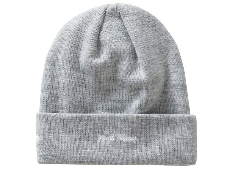 Supreme New Era Cross Box Logo Beanie Heather Grey - FW20 - JP