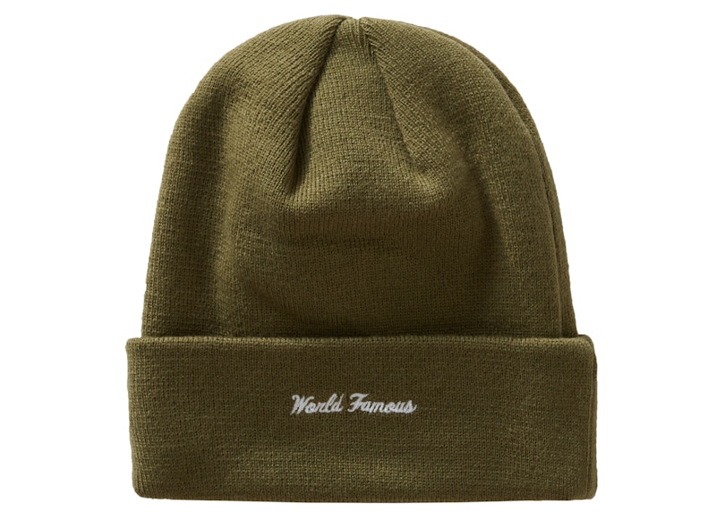 Supreme New Era Cross Box Logo Beanie Light Olive