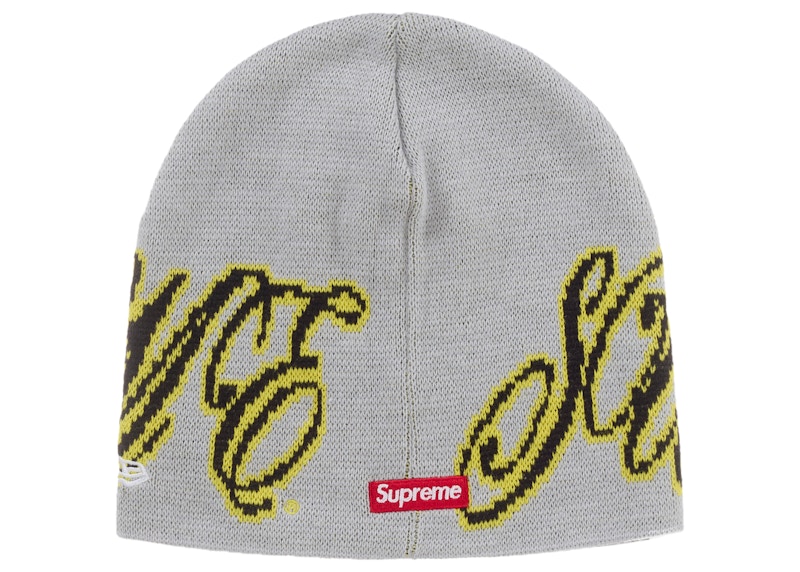 Supreme New Era® Cursive Beanie Supreme New Era Cursive Beanie Heather Grey - SS26 - US