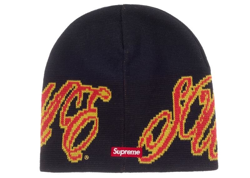 Supreme New Era® Cursive Beanie Supreme New Era Cursive Beanie Navy - SS26 - US