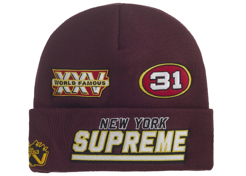 Supreme New Era Football Beanie Red - FW25 - GB