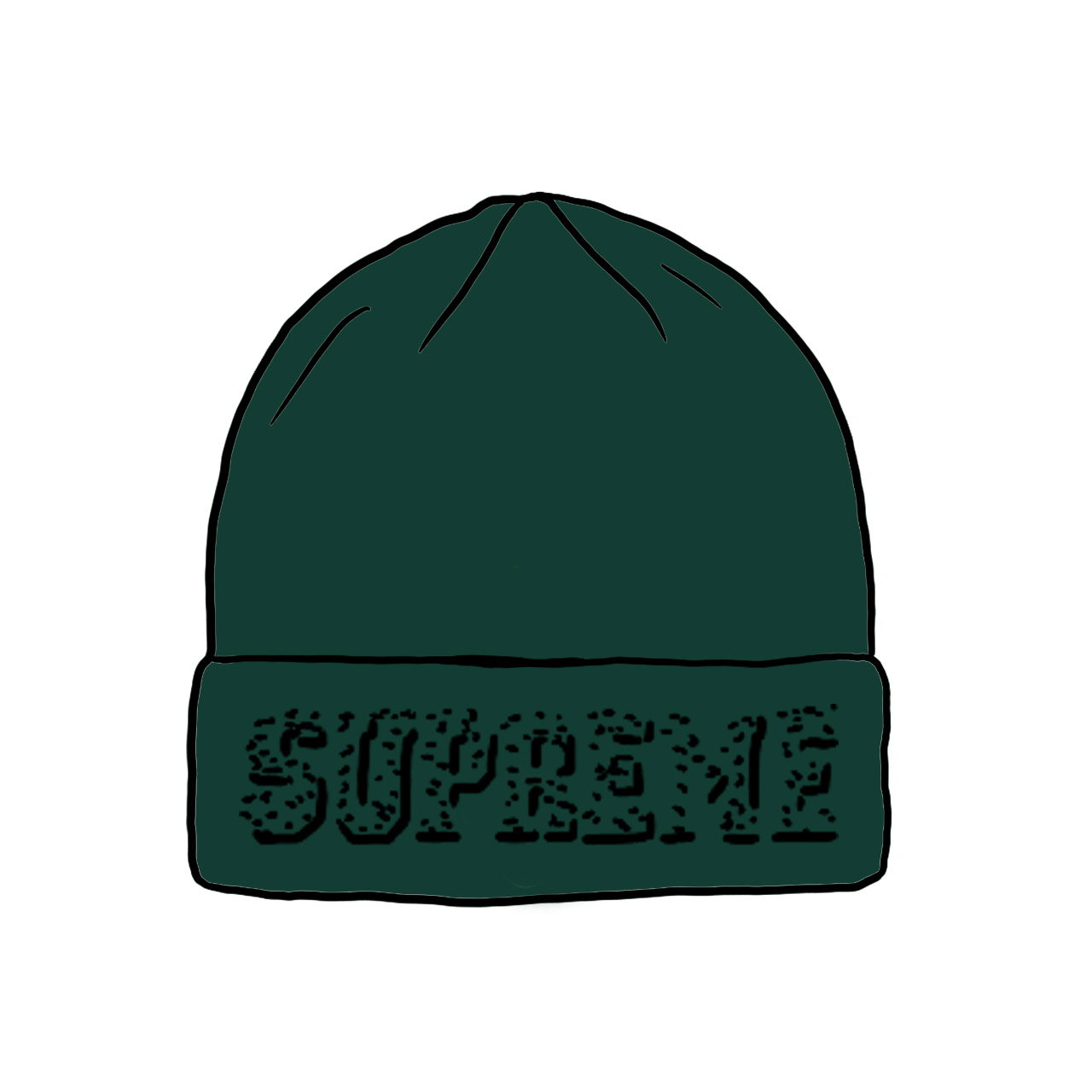 supreme New Era Gems Beanie Black