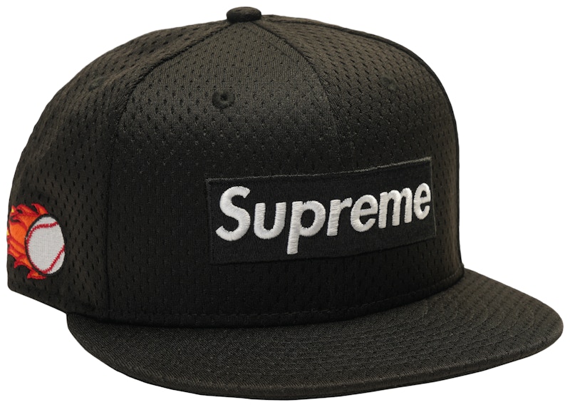 Supreme New Era Mesh Box Logo Cap Black Men's - SS18 - GB